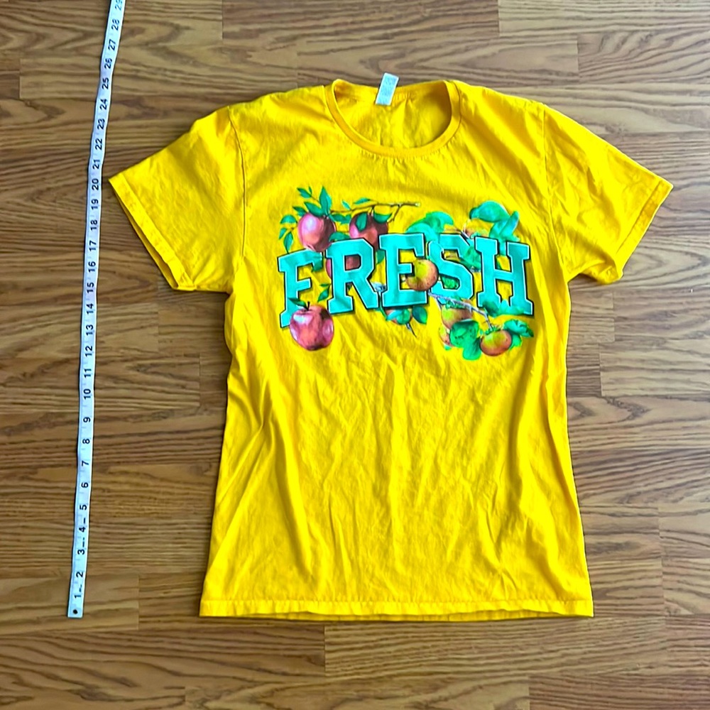 100% Cotton Graphic Shirt | Gold